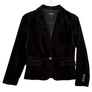 Talbots Black Velvet Blazer 6P